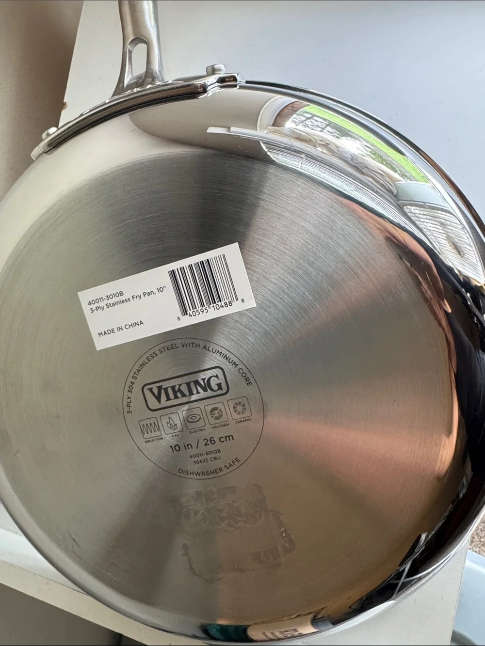 Viking Stainless Steel Fry Pan in Silver
